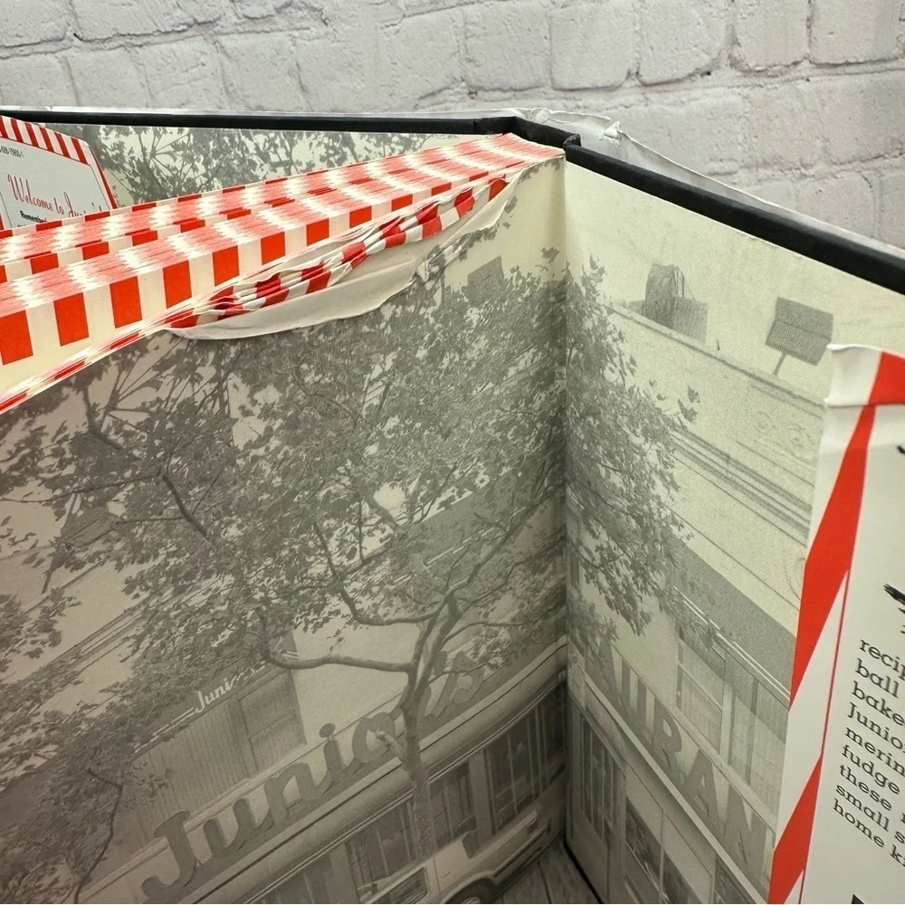 vintage 1999 first edition Junior's restaurant book remembering brooklyn